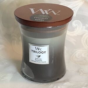 Woodwick Candle WARM WOODS TRILOGY by Yankee Fireside Redwood Sandalwood 9.7oz
